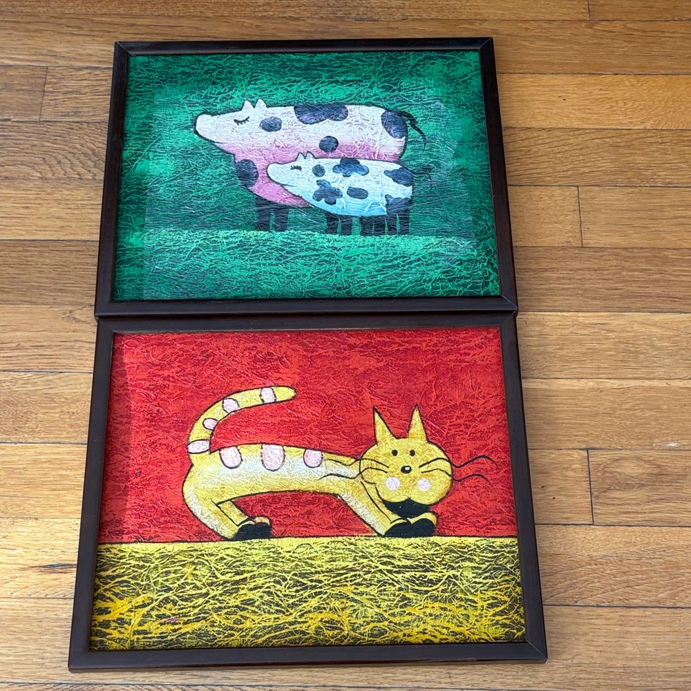 Framed Animal Art Painting